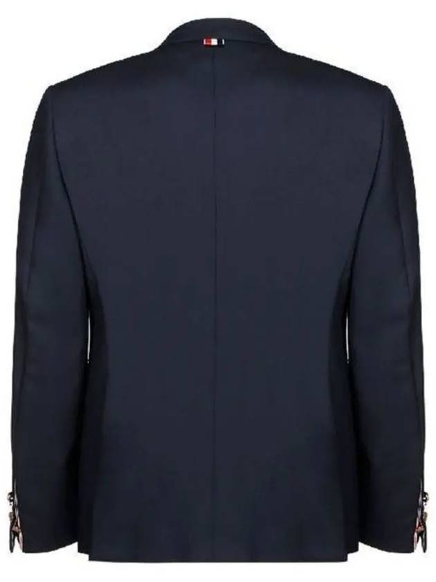 Super 120S Wool Twill Single Breasted Classic Jacket Navy - THOM BROWNE - BALAAN 3