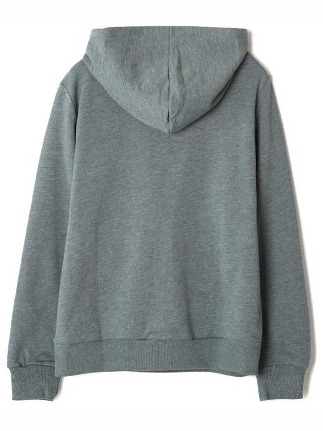 Logo Cotton Blend Knit Hoodie Green - A.P.C. - BALAAN 3