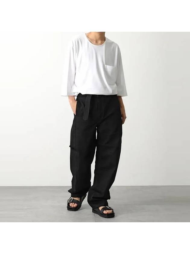 Twisted Belted Pants Heavy Denim Black - LEMAIRE - BALAAN 4