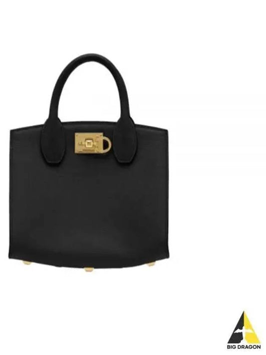 Gancini Studio Box Tote Bag Black Bonbon - SALVATORE FERRAGAMO - BALAAN 2