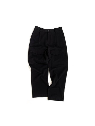 Men's Cargo Wool Pants Black - IOEDLE - BALAAN 1