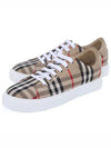 Vintage Check and Leather Sneakers Archive Beige - BURBERRY - BALAAN 2