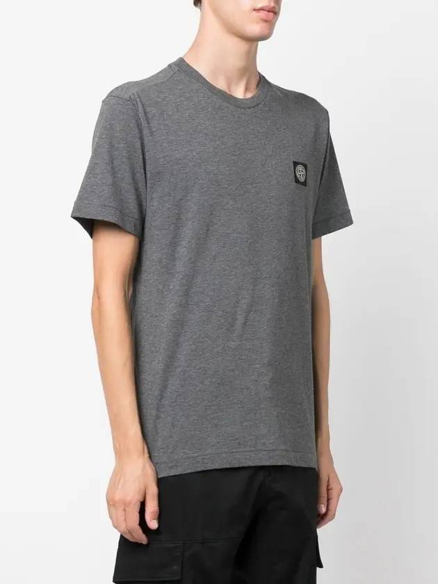 Waffen Logo Patch Short Sleeve T-Shirt Gray - STONE ISLAND - BALAAN 3