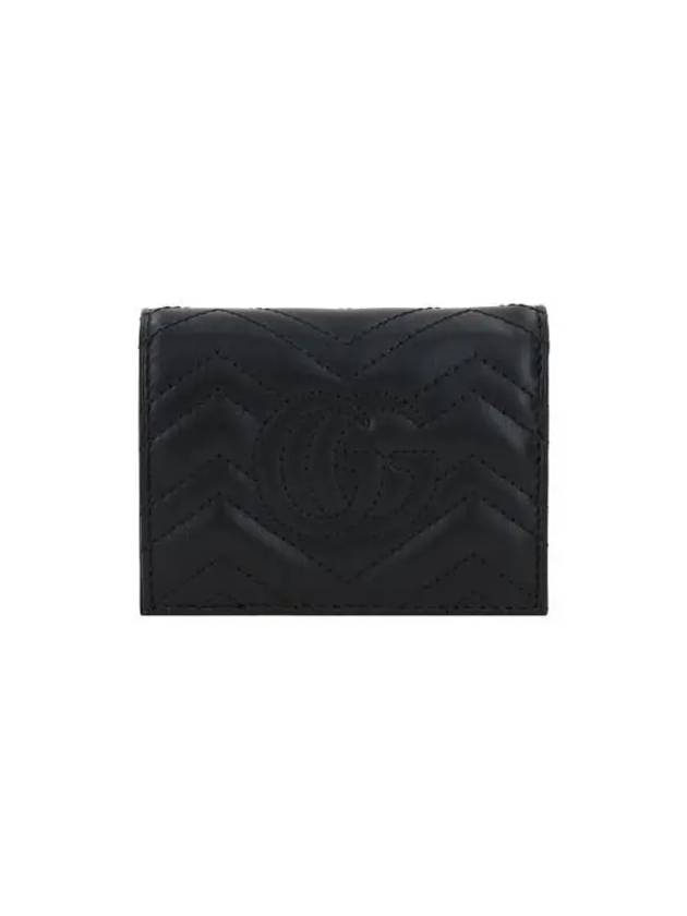 GG Marmont Matelasse Flap Card Wallet Black - GUCCI - BALAAN 3