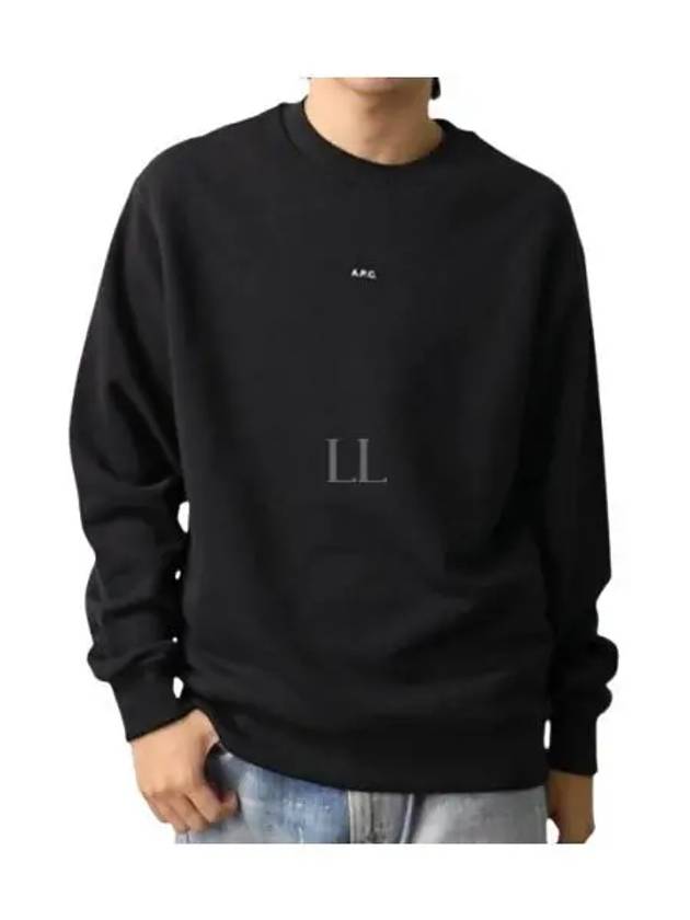 Boxy Micro Logo Sweatshirt Black - A.P.C. - BALAAN 2