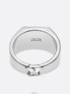 Oblique Signet Ring Silver - DIOR - BALAAN 3