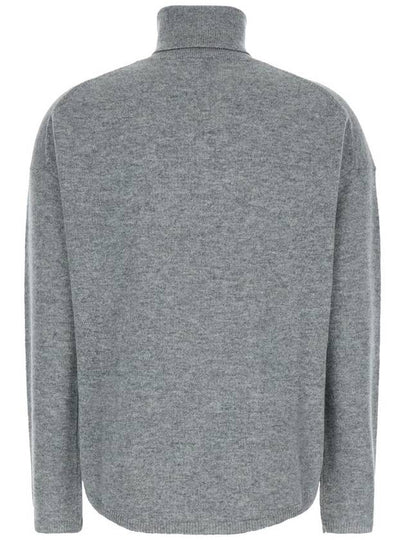 Grey High Neck Sweater With Dropped Shoulders In Cashmere Woman - ALLUDE - BALAAN 2