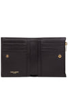 Uptown Compact Leather Wallet Black - SAINT LAURENT - BALAAN 5