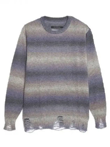 Distressed striped mohair knit 270071 - SONG FOR THE MUTE - BALAAN 1