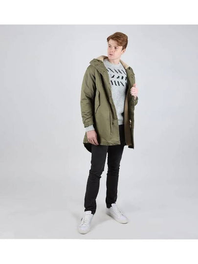 String Point Fleece Safari Field Zip Up Jacket Khaki - IKALOOOK - BALAAN 2