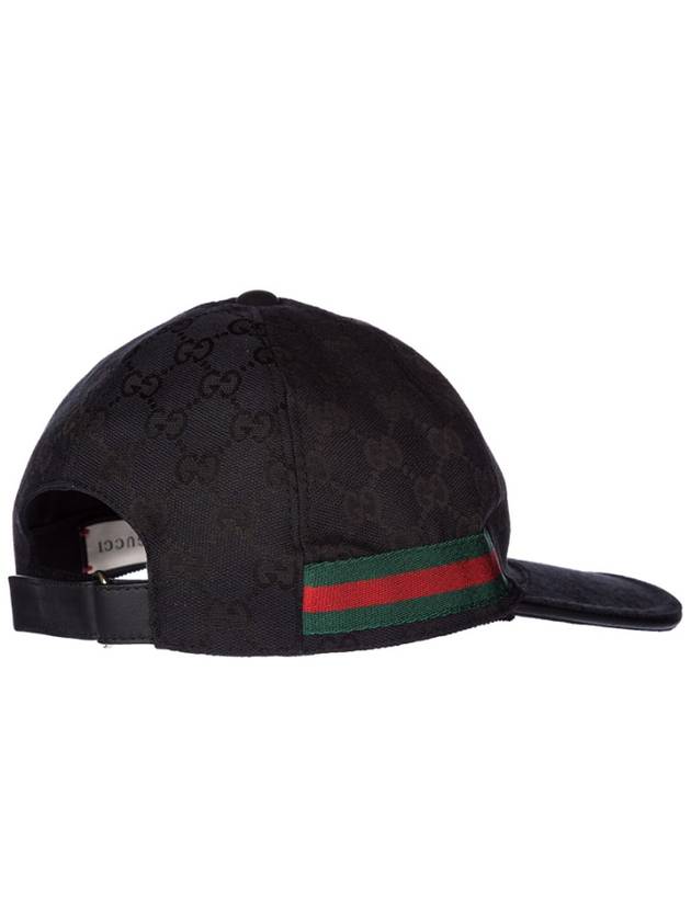 Original GG Web Supreme Canvas Baseball Ball Cap Black - GUCCI - BALAAN 4