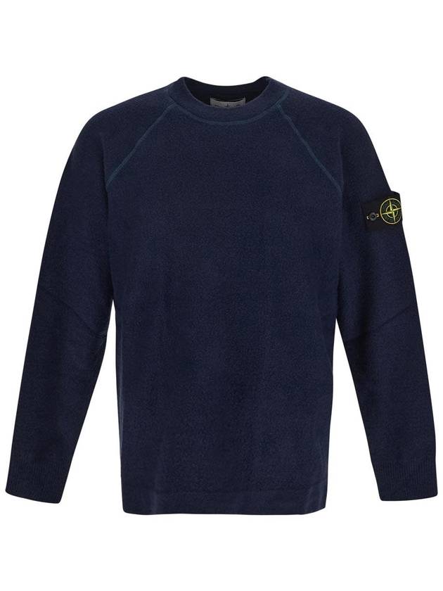 Crewneck Stretch Nylon Badge Sweatshirt Navy - STONE ISLAND - BALAAN 4