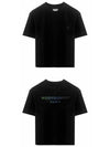 Gradient Embossed Back Logo Short Sleeve T-Shirt Black - WOOYOUNGMI - BALAAN 5