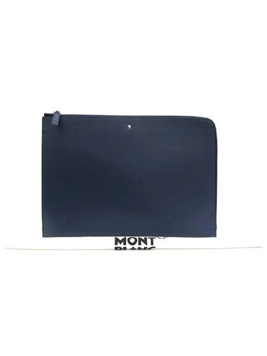 U0114519 Meisterst ck Navy Leather Zipup Clutch Bag - MONTBLANC - BALAAN 1