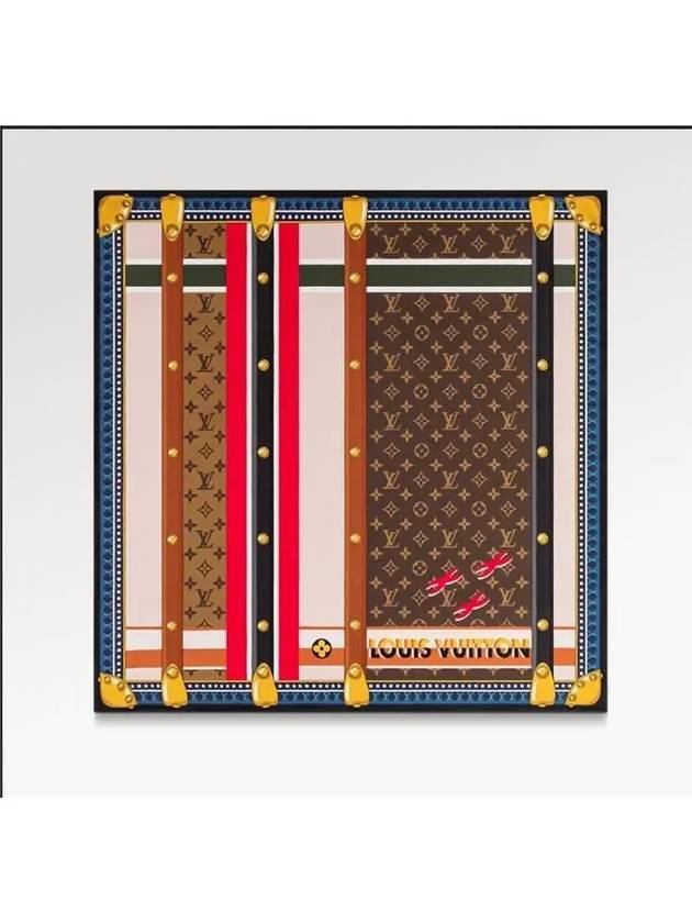 Trunk In Love Square 45 Scarf Brown - LOUIS VUITTON - BALAAN 4