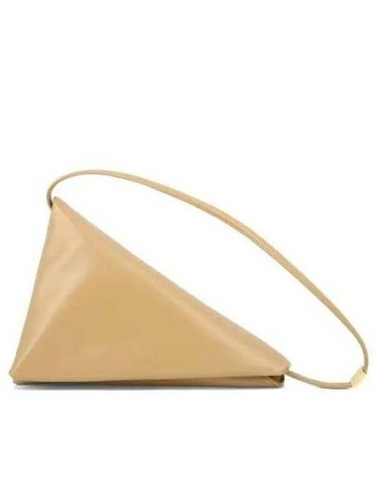 Prisma Triangle Leather Shoulder Bag Beige - MARNI - BALAAN 2