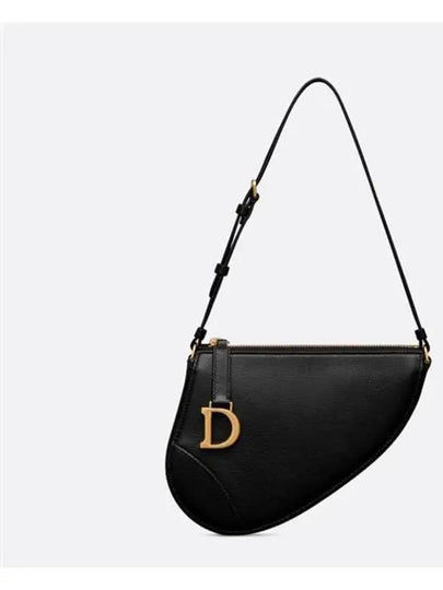 Saddle Rodeo Goatskin Pouch Bag Black - DIOR - BALAAN 2