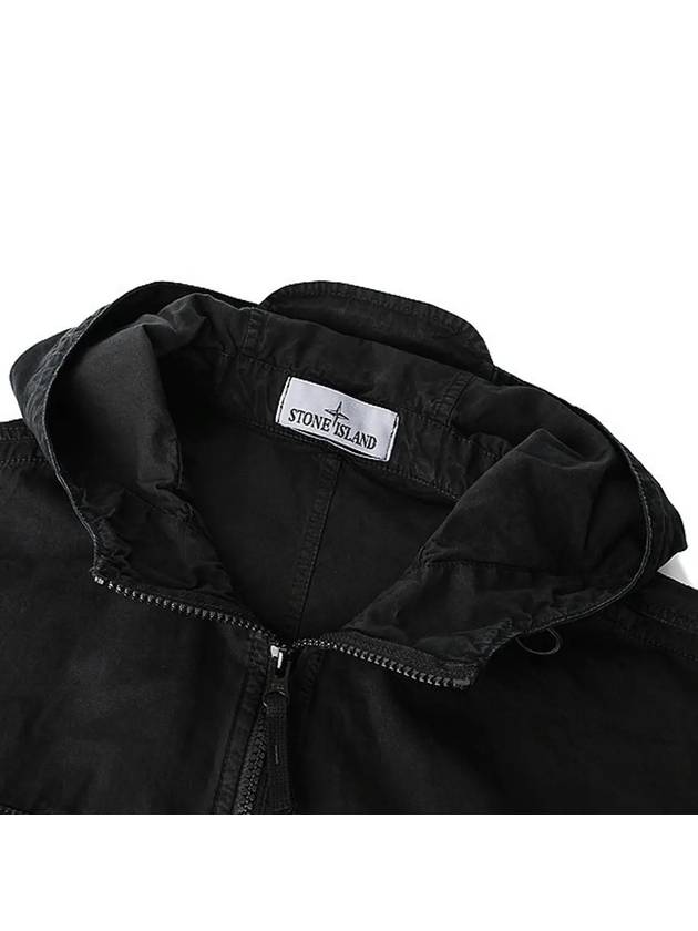 Wappen Old Effect Hooded Jacket Black - STONE ISLAND - BALAAN 4