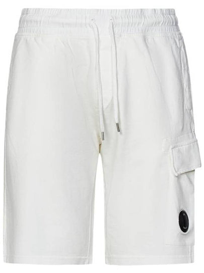 Light Fleece Utility Shorts White - CP COMPANY - BALAAN 2