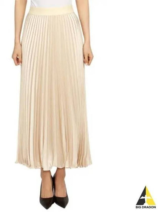 Gavino Long Pleated Skirt Beige - MAX MARA - BALAAN 2