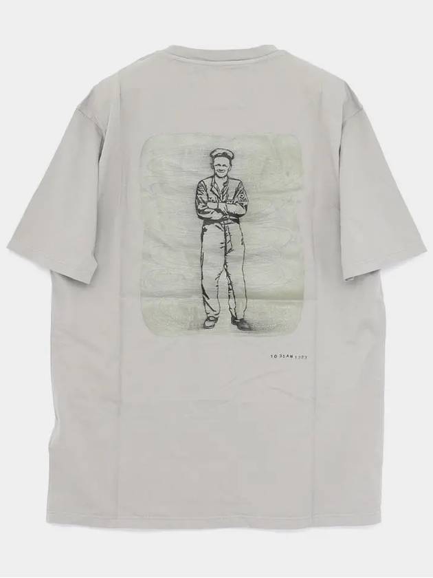 24/1 Jersey Artisanal British Sailor Short Sleeve T-Shirt Grey - CP COMPANY - BALAAN 3