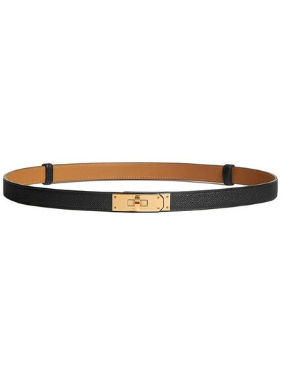 Women's Kelly 18 Leather Belt Black - HERMES - BALAAN 2