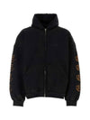 Heavy Metal Oversized Zip-Up Hoodie Black - BALENCIAGA - BALAAN 1