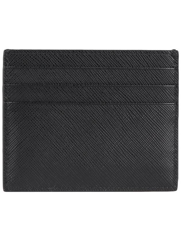 Metal Logo Saffiano Card Wallet Black - PRADA - BALAAN 4