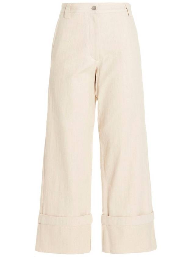 Cotton Wide Pants White - MONCLER - BALAAN 2