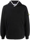 Wappen Patch Cotton Hoodie Black - STONE ISLAND - BALAAN 3