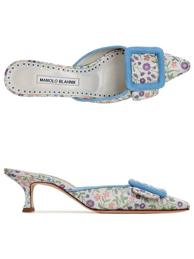 Blue Multi May Sailbee Mule 423 1767 0001 YWOV MBLU - MANOLO BLAHNIK - BALAAN 2