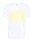 Box Logo Print Cotton Short Sleeve T-Shirt White - MSGM - BALAAN 2