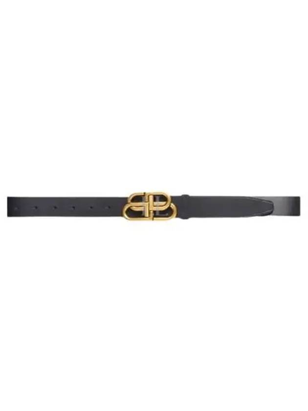 BB Logo Leather Belt Black - BALENCIAGA - BALAAN 2