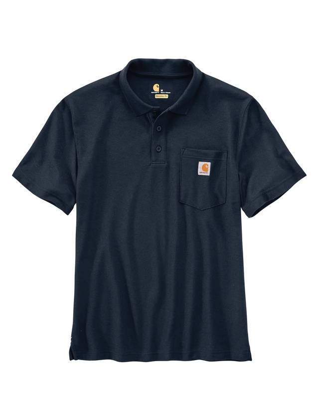 Men's Workwear Pocket Polo Shirt Navy - CARHARTT - BALAAN 1