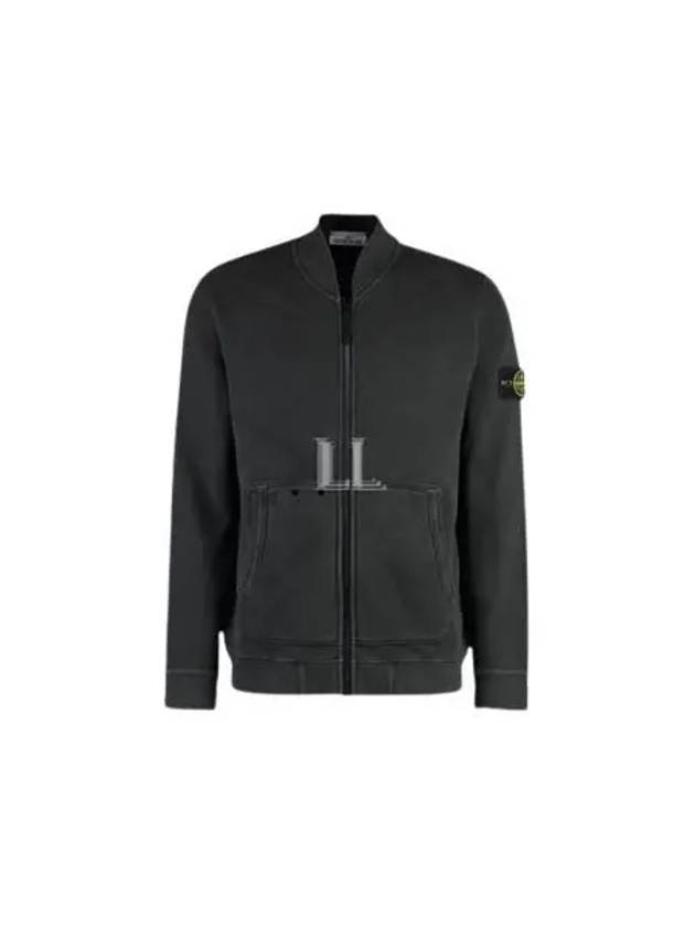 Logo Patch Zip Up Jacket Lead Grey - STONE ISLAND - BALAAN 2