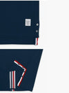 Men's Center Back Striped Short Sleeve T-Shirt Navy - THOM BROWNE - BALAAN 4