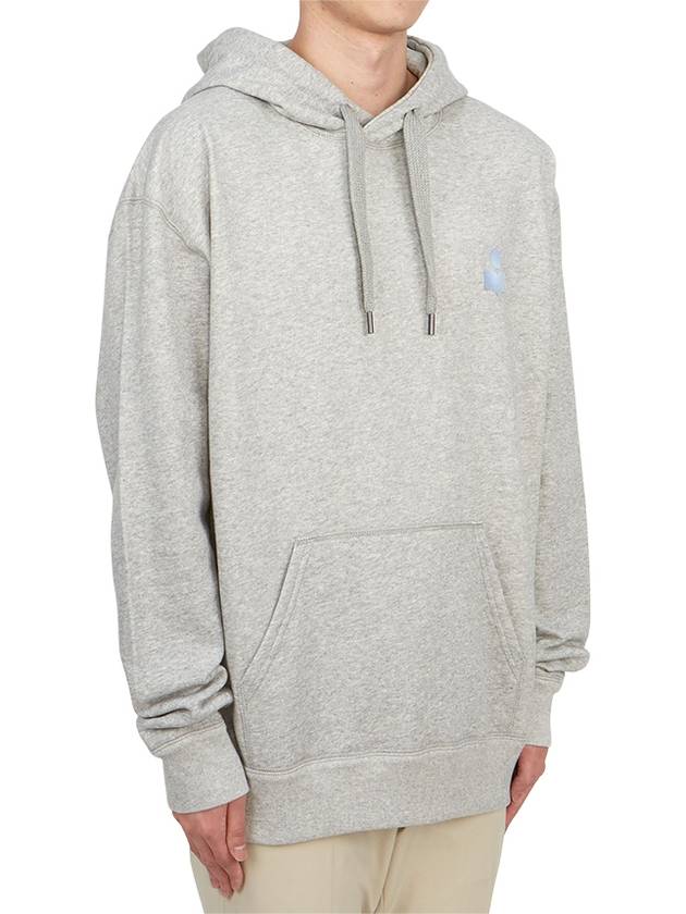 Matte Logo Print Hoodie Grey - ISABEL MARANT - BALAAN 4