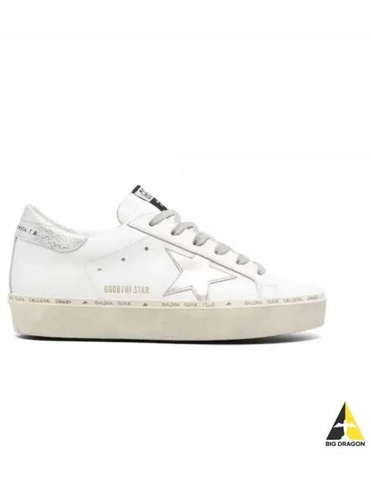 Hi Star White Metallic Silver Heel Tab Sneakers - GOLDEN GOOSE - BALAAN 2