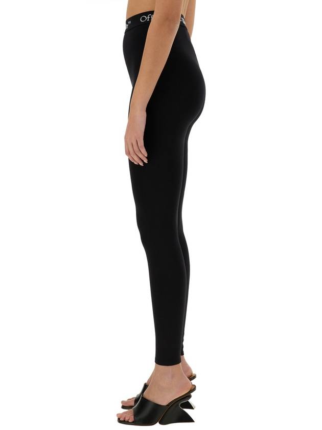 LEGGINGS WITH LOGO - OFF WHITE - BALAAN 4