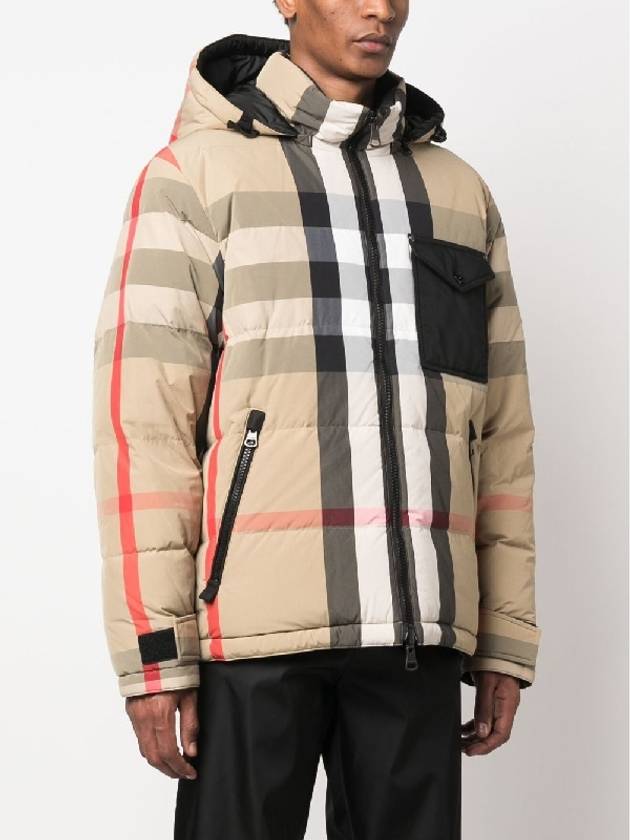 Check Reversible Hooded Padding Beige - BURBERRY - BALAAN 3