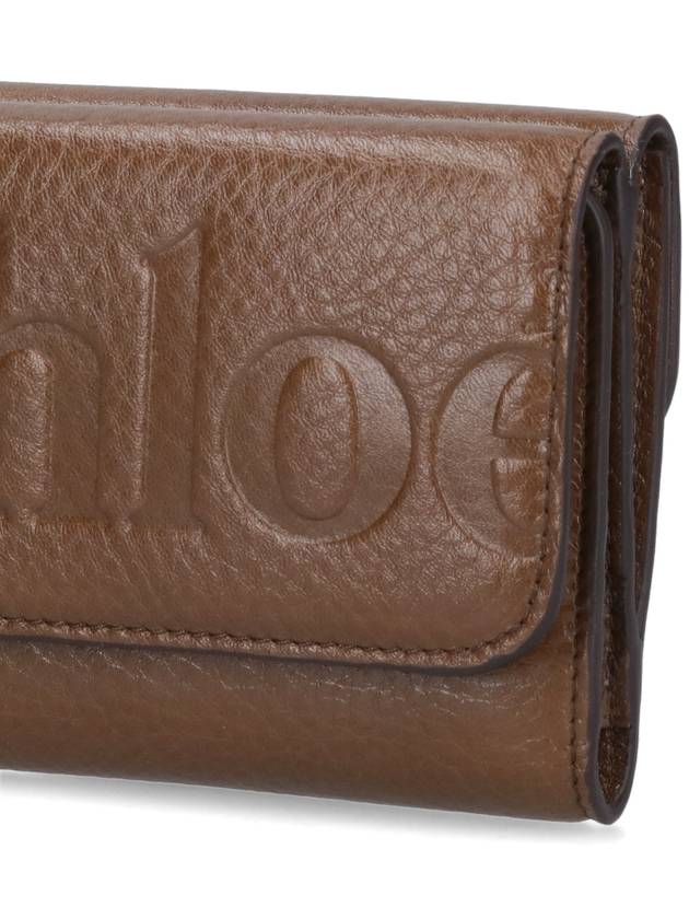 Logo Calfskin Half Wallet Brown - CHLOE - BALAAN 6