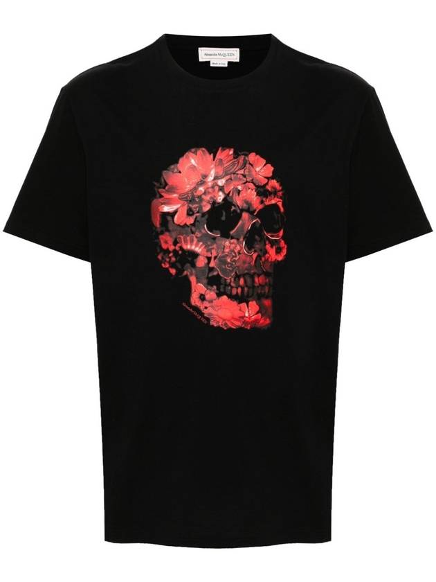 ALEXANDER MCQUEEN T-SHIRT WAX FLOWER - ALEXANDER MCQUEEN - BALAAN 1