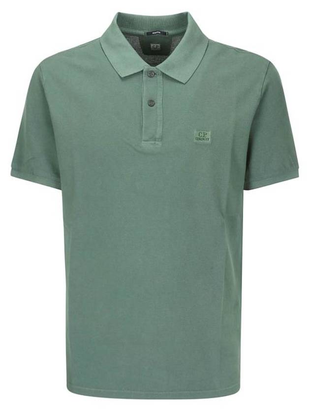 24/1 Piquet Resist Dyed Polo Shirt Green - CP COMPANY - BALAAN 1