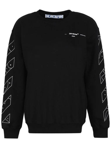 Puzzle Arrow Print Sweatshirt Sweatshirt Black - OFF WHITE - BALAAN 1