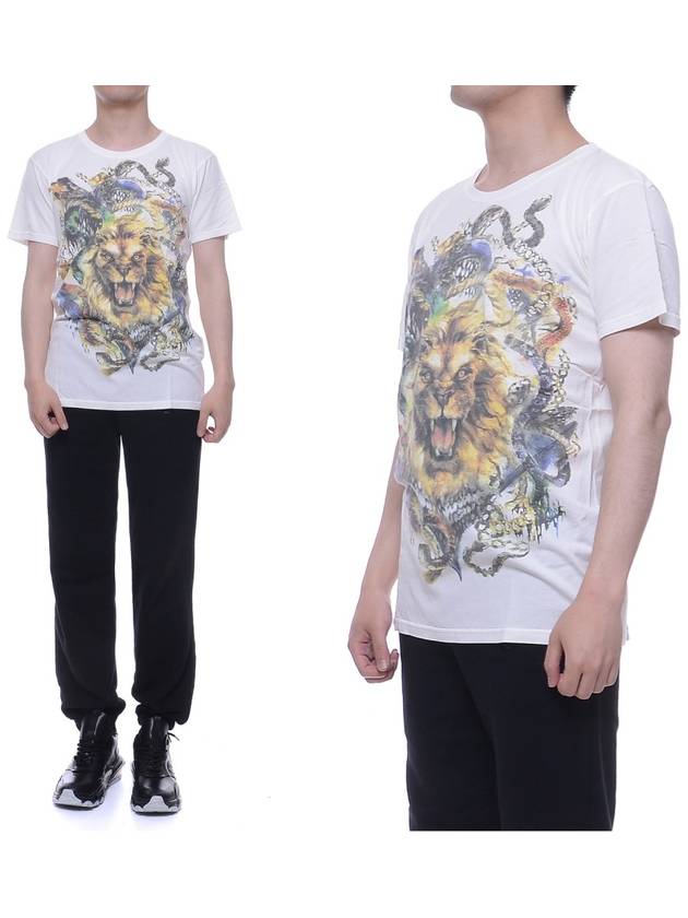 Men's short sleeve t-shirt S4HJ601I208_100 - BALMAIN - BALAAN 1