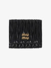 Matelasse Logo Nappa Leather Half Wallet Black - MIU MIU - BALAAN 2