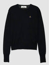 ORB Embroid Logo Knit Top Black - VIVIENNE WESTWOOD - BALAAN 2