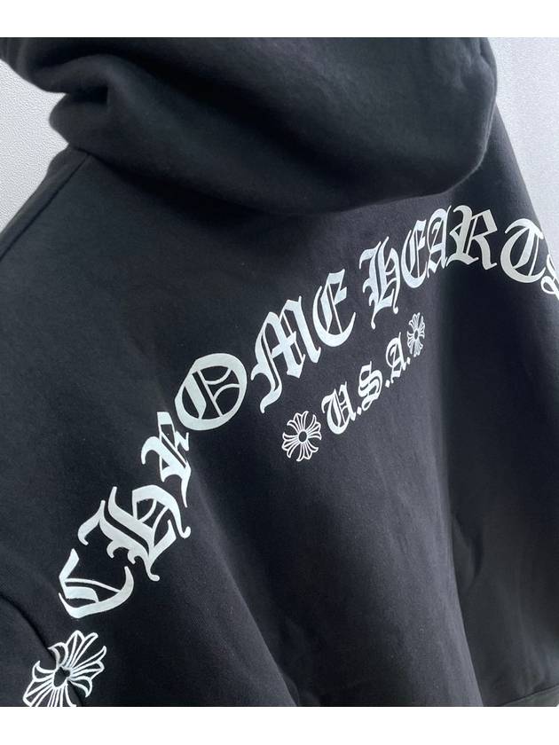 Arch Logo Usa Zip Up Hoodie Black - CHROME HEARTS - BALAAN 4