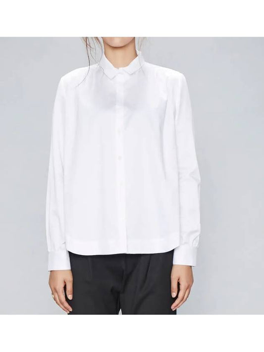 Classic shirring flare satin pure cotton shirt - RS9SEOUL - BALAAN 1