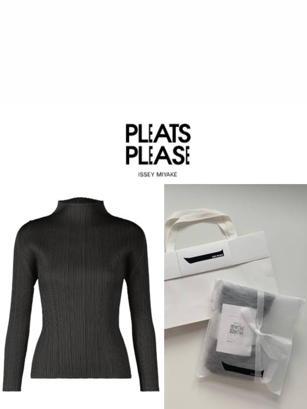 Pleated please high neck long sleeve t shirt MONTHLY COLORS OCTOBER PP43JK141 - ISSEY MIYAKE - BALAAN 1